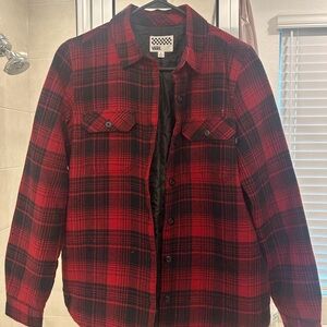 Vans Red and Black Checkered Shirt Jacket